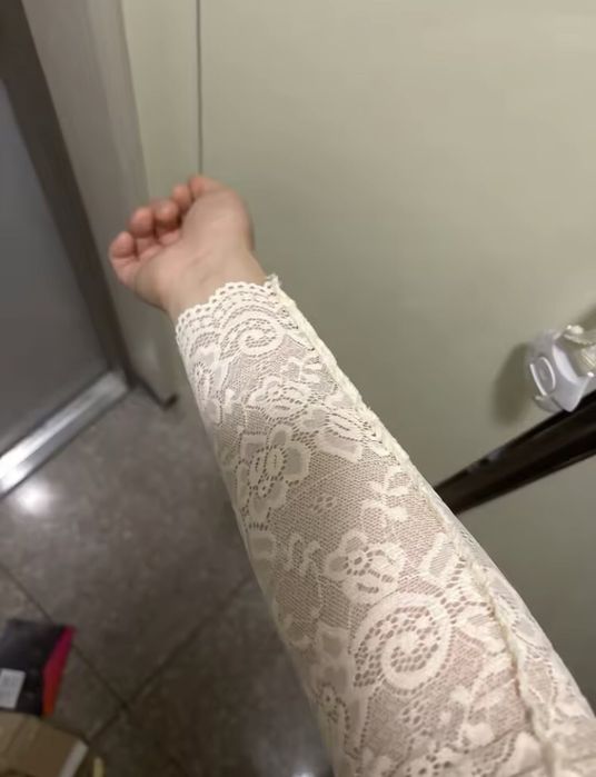 Кружевные перчатки женские белые нежные без пальцев, новые