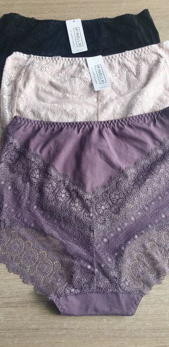 3×Damskie majtki figi z wysokim stanem 5XL