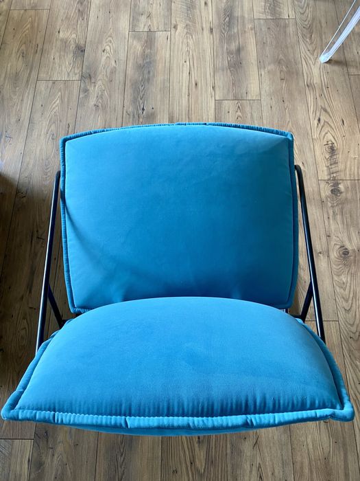 Ikea fotel krzeslo villstad jak nowy nie uzywany turkusowy zobacz