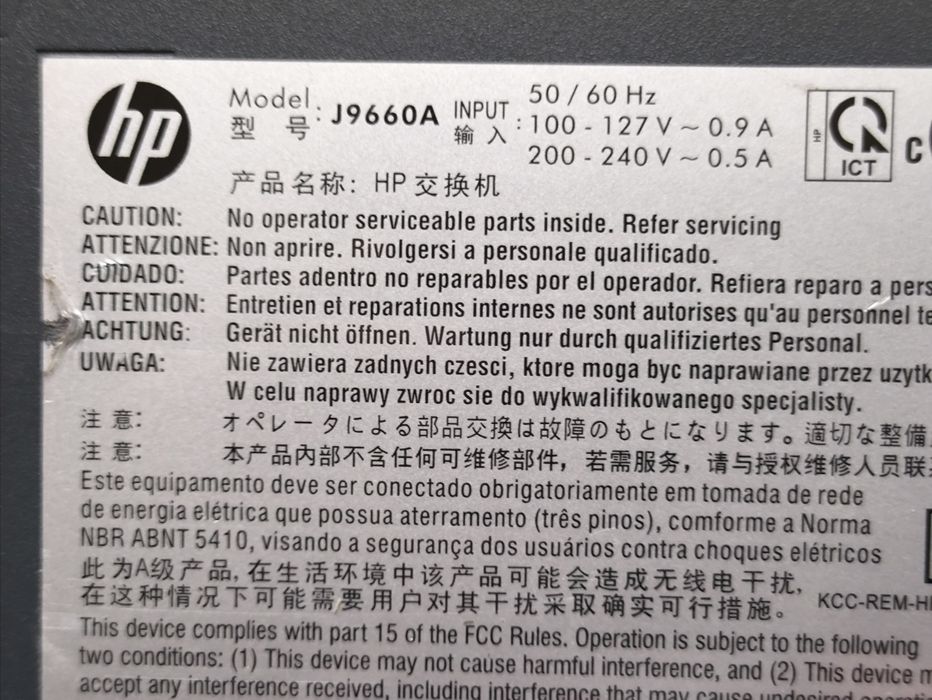 Zarządzalny przełącznik sieciowy HP 1810-48G Switch J9660A.
