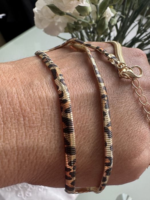 Łańcuszek naszyjnik panterka złoty Premium