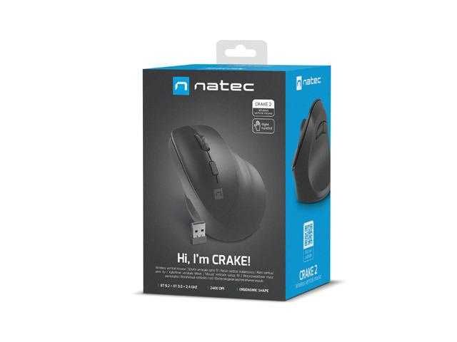 Mysz bezprzewodowa ergonomiczna Natec Crake 2 Bluetooth FV
