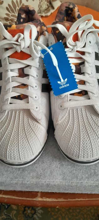Buty męskie biało czarne. Adidas.