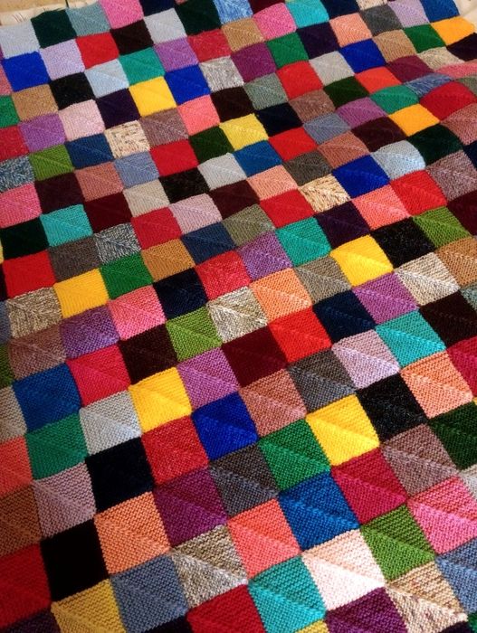 Плед ручной работы в технике пэчворк