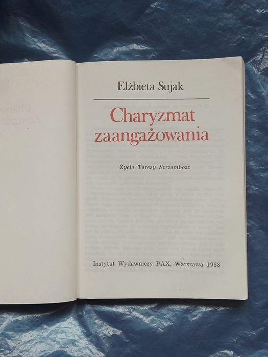 Książka CHARYZMAT zaangażowania 1988r