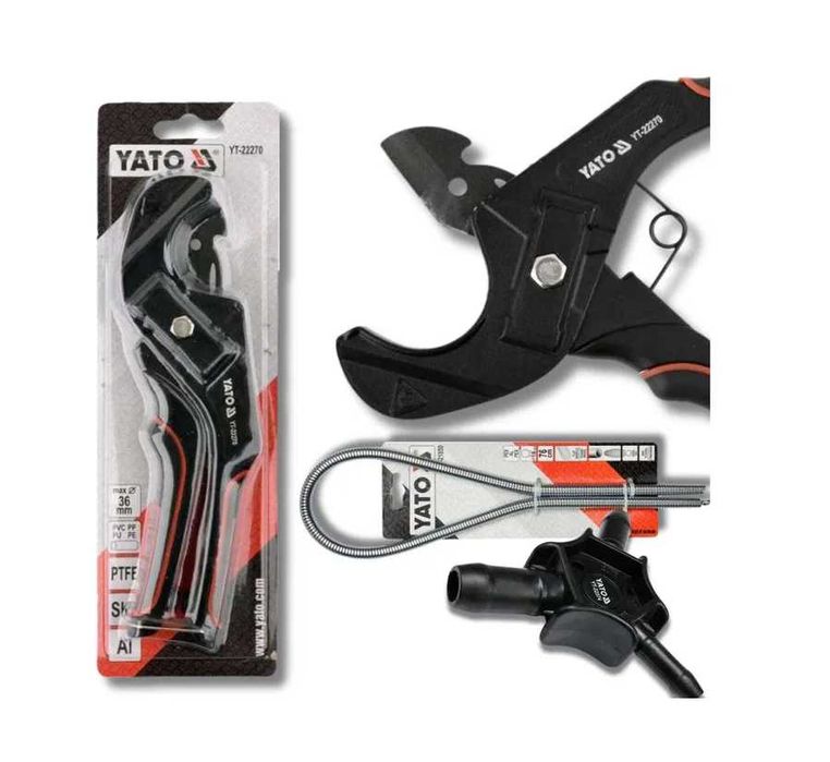 Zestaw DO RUR PEX NOŻYCE 36mm SPRĘŻYNA kalibrator YATO