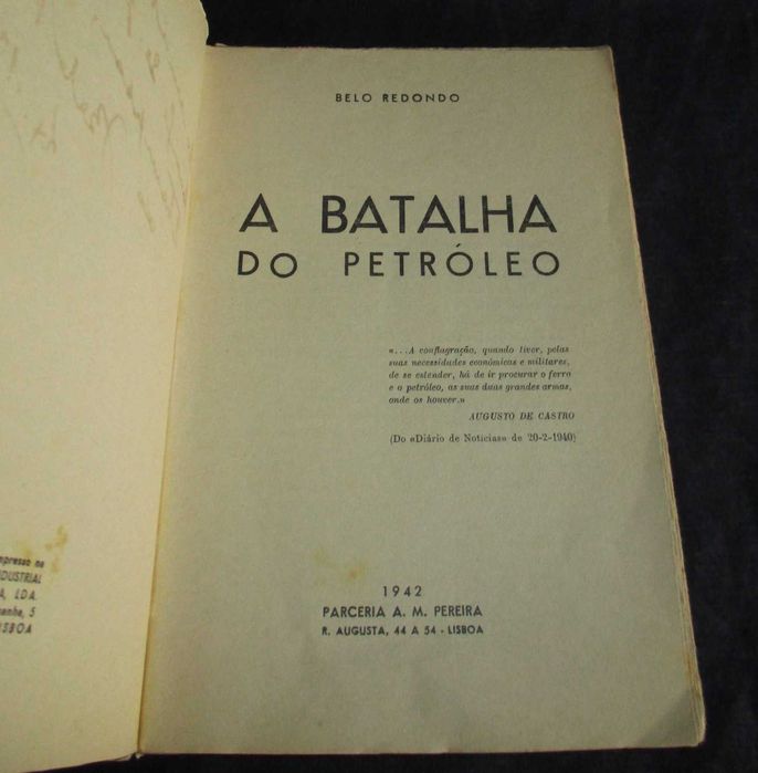 Livro A Batalha do Petróleo Belo Redondo Autografado
