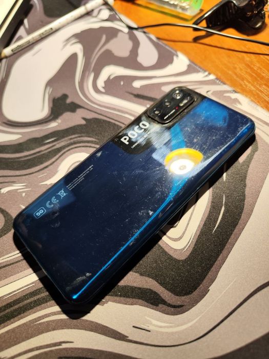 Смартфон Xiaomi Poco m3 pro 5G синего цвета, 4/64гб.