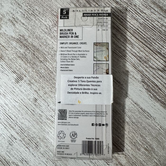 Marcadores Zebra Mildliner 2 Pontas Brush