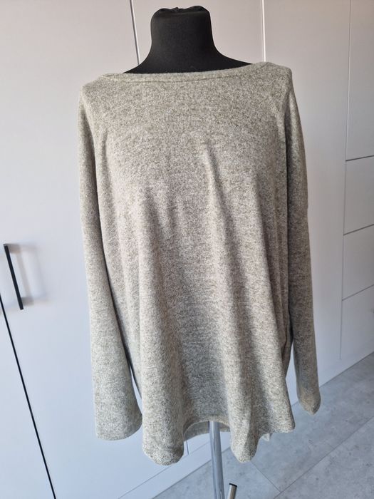 Bluzka na długi rękawa popielata 44