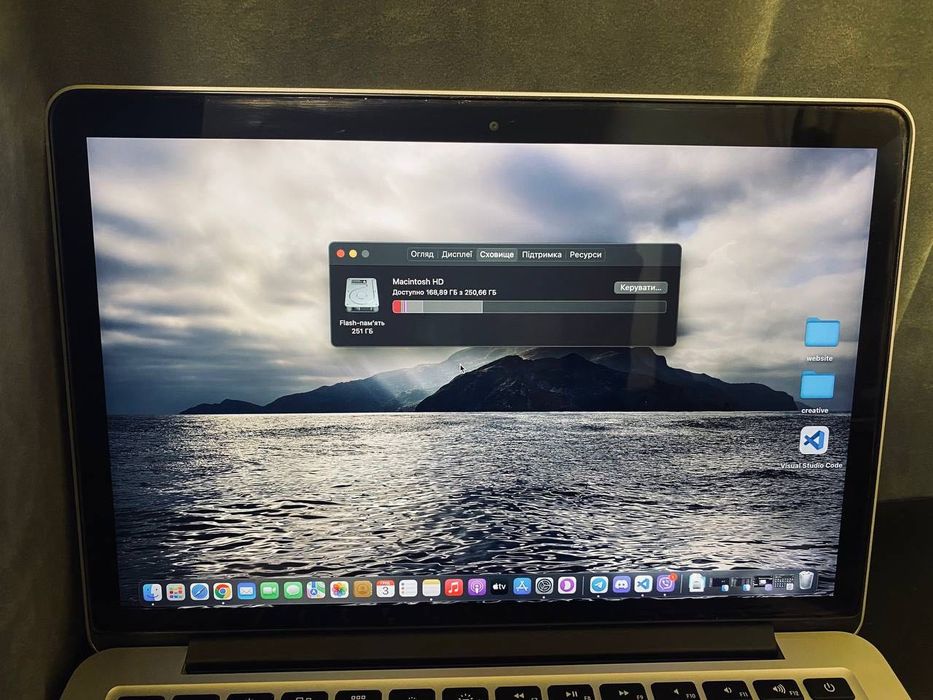 Macbook pro 13 2015 i5 8gb 128gb a1502