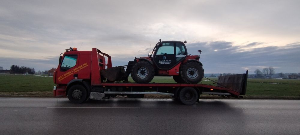 Holowanie Transport Busy Traktory Wózki widłowe laweta koparki ładowar