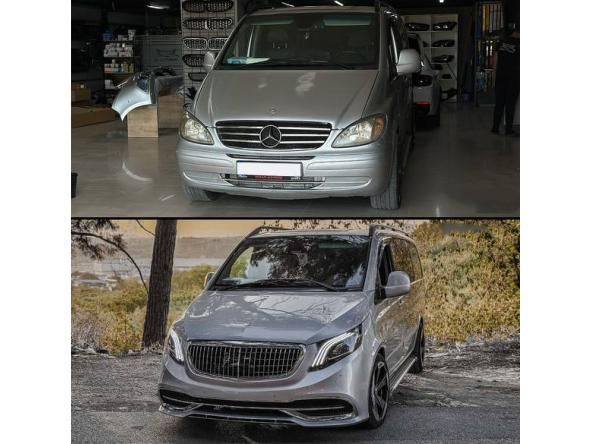 Комплект переробки (рестайлінгу) Vito 639 в V-Class Maybach. Морда+Зад