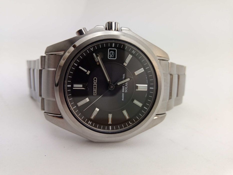 Японские мужские часы Seiko Solar SBTM121 титан, радиоконтроль, сапфир