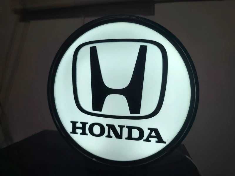 Lightbox luminaria decorativa Honda com caixa preta