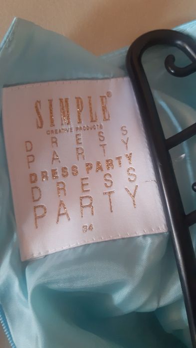 Sukienka Simple 34-36,  błękitna