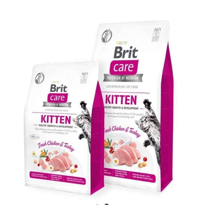 Brit Care Cat GF Kitten  корм для котят (курица и индейка)2кг.