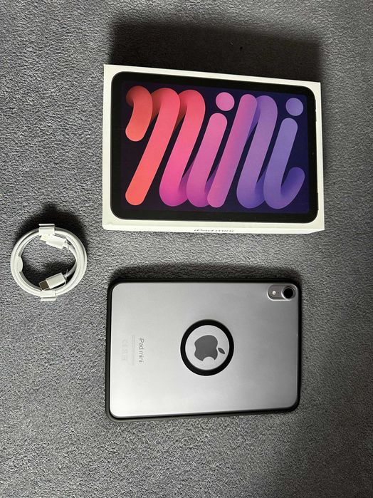 Tablet Apple iPad Mini 7 gen. 8,3" 8 GB / 256 GB Fioletowy - 34 Cykle 100% kondycja + Szkło + Etui Gratis!