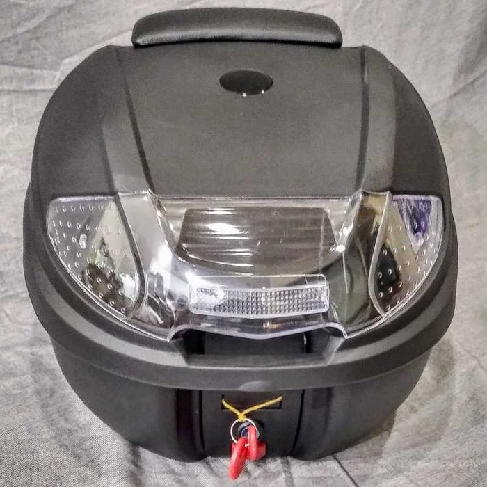 Top case 1 capacete encosto Mala Bagageira mota pequena moto Topcase