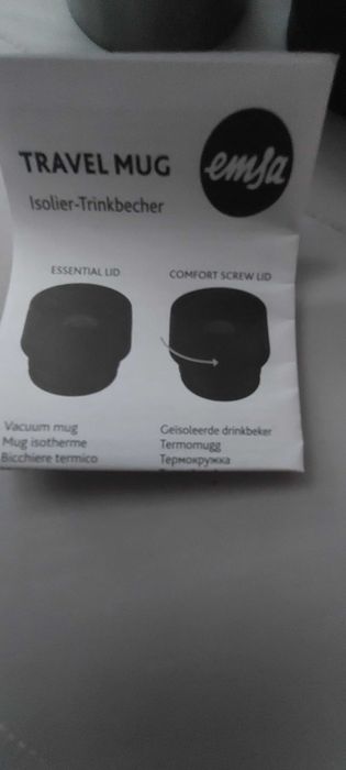 Emsa  Kubek termiczny 0,5l Różowy, 100% szczelny, stalowy