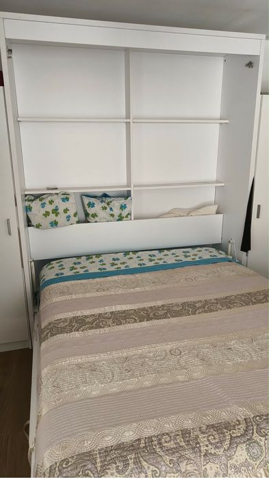 Cama de casal rebatível / cama-armário 1,50 x 1,90 m