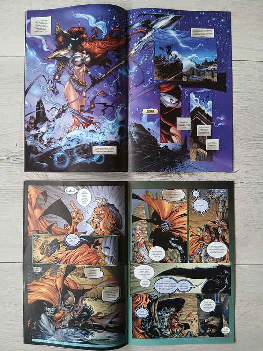 4 x komiks Spider-Man, Spawn + duży plakat Marvel