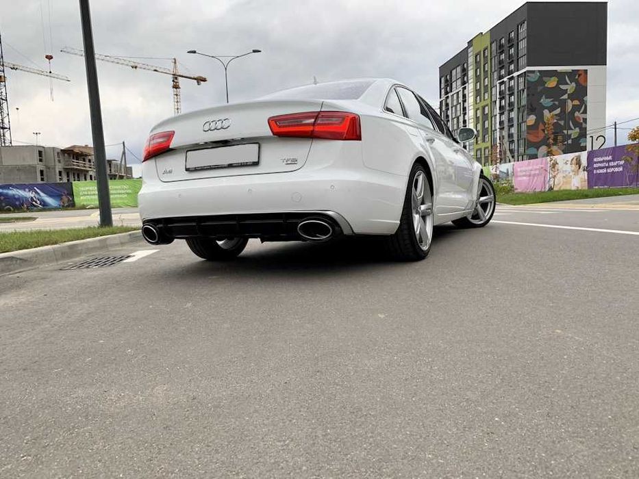 Диффузор а6 на ауди audi a6 rs6 губа Накладка юбка на задний бампер