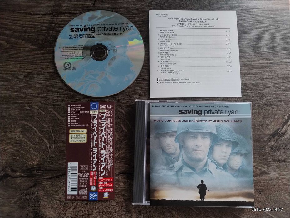 John Williams Saving Private szeregowiec Ryan CD Japan OBI Unikat
