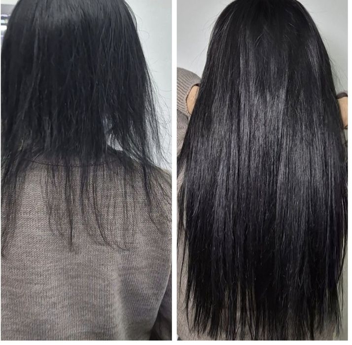 Нарощення волосся, Загущение, кератин