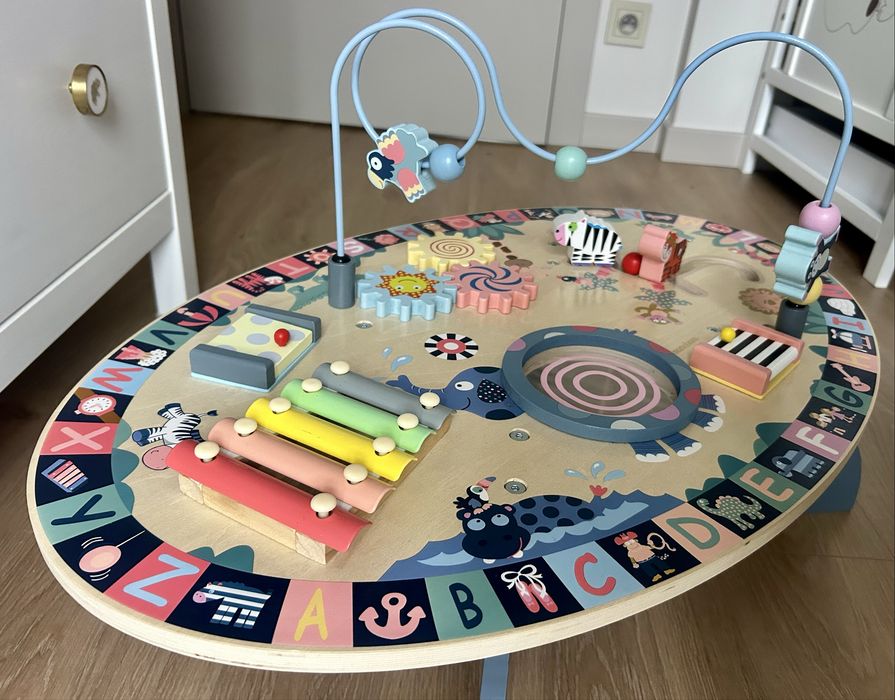 MamaBrum Stolik Edukacyjny 7w1 DREWNIANY