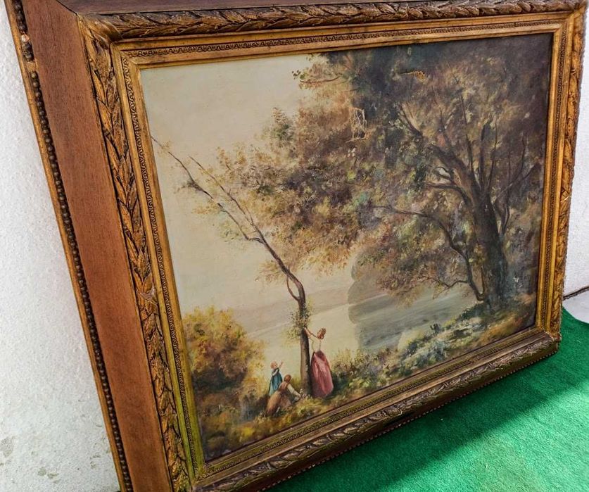 Pintura a óleo sobre tela reprodução de alta qualidade datada de 1916