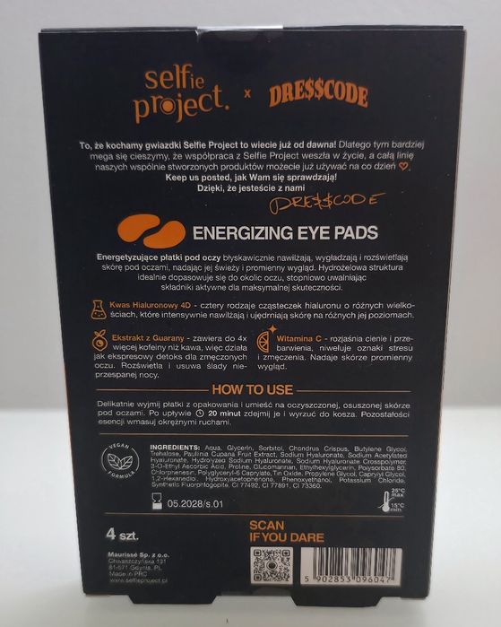 Selfie project płatki pod oczy 4szt. NOWE