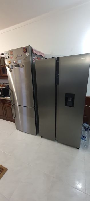 Frigorífico Side by Side Inox – Moderno, Espaçoso e com Dispenser de Água