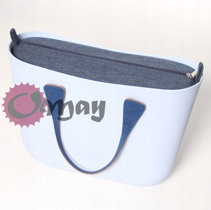 GRANATOWY organizer OBAG STANDARD plecionka niebieska 2 kieszenie OMAY