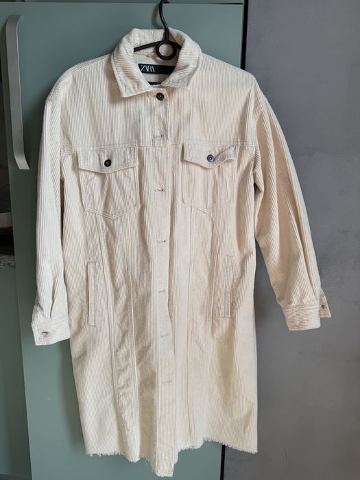 Сорочка плащ zara, вельветова