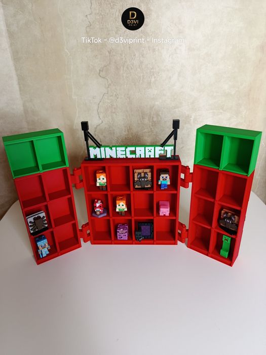 Стенд шафа‼️TNT Майнкрафт для фігурок Кіндер. Minecraft Kinder
