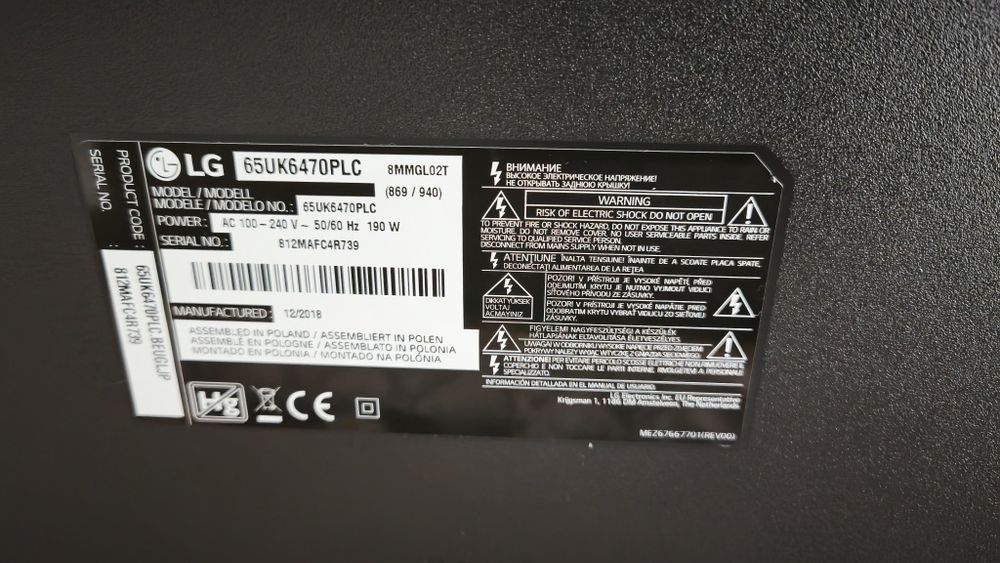 TV LG 65UK6470PLC 65" LED IPS UltraHD 4K