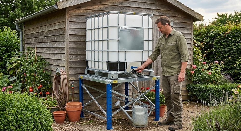 Stojak pod mauzer IBC 1000L stabilny ocynk z kratą producent