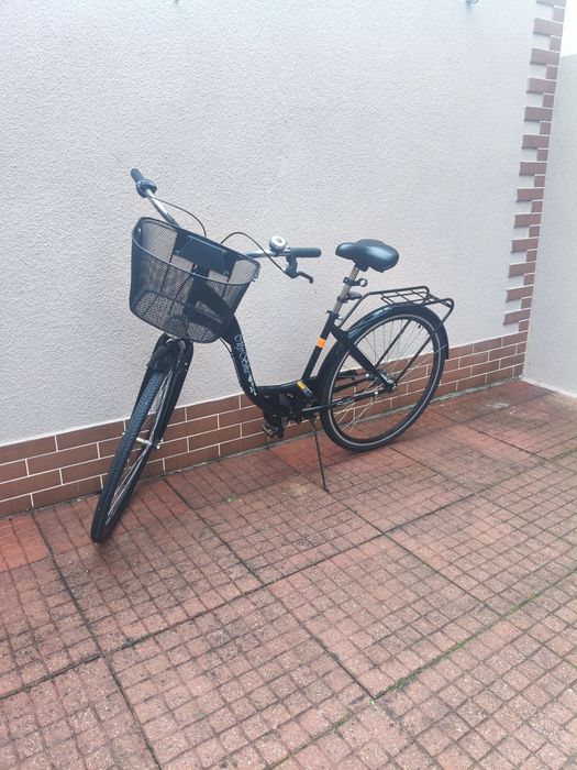 Rower Miejski Damski "City Bike" CZARNY + KOSZYK | 3 BIEGI Okazja !!!