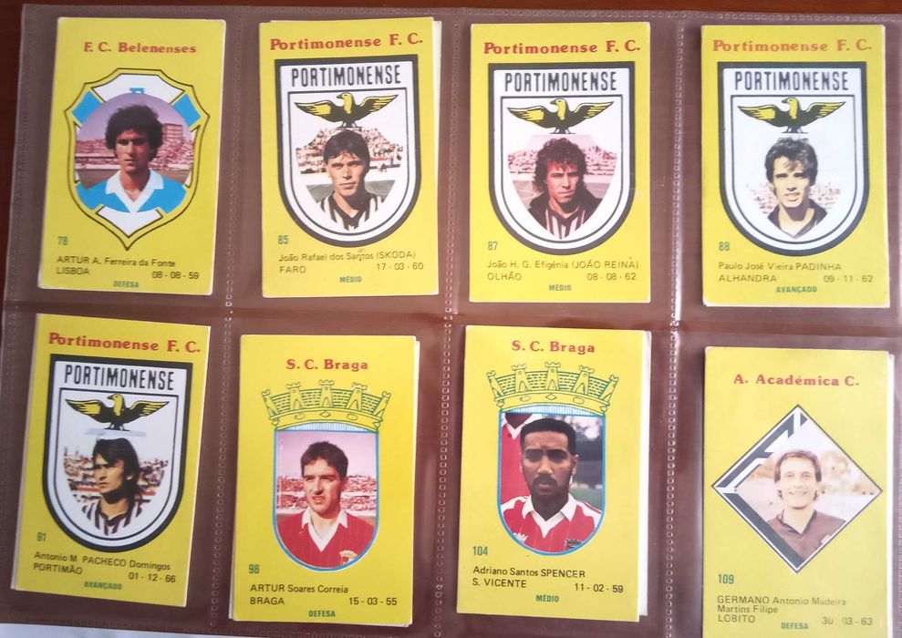 43 calendários diferentes da coleção futebol 87 da sorcacius