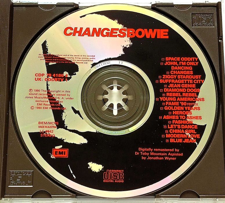 David Bowie – Changesbowie CD 1990 pierwsze wydanie brytyjskie !