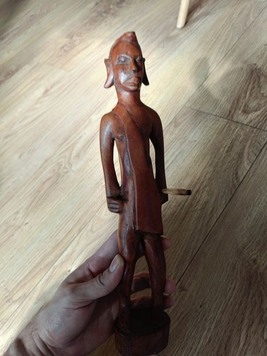 Drewniana figurka rzeźba ozdoba PRL  DDR