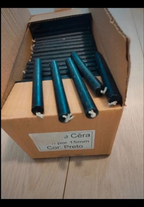 200 velas pretas de ritual , vela palito