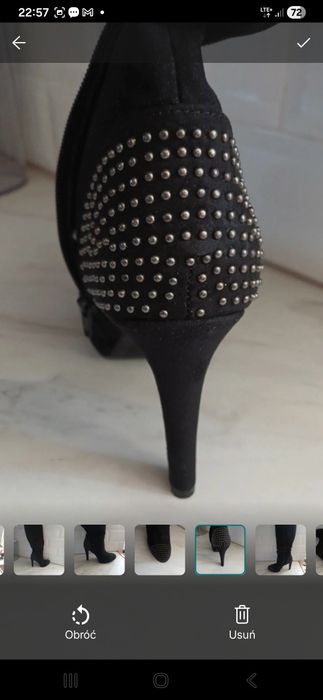 Przepiękne kozaki z ćwiekami Nowe Deichmann