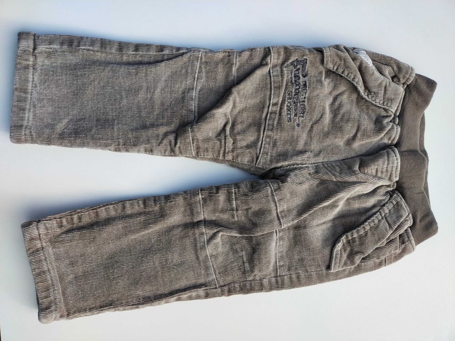 Spodnie ocieplane sztruksowe rozmiar 86