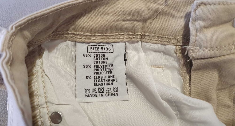 Calças Denim Femininas Bege