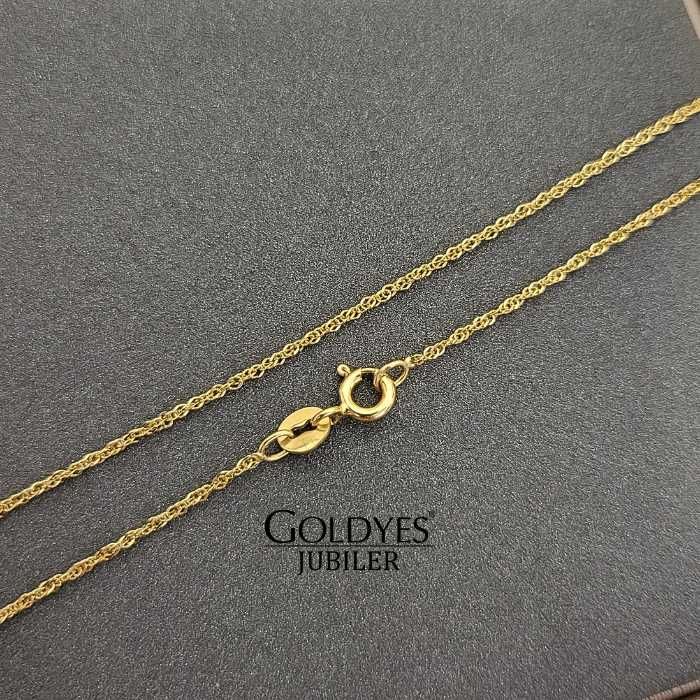 złoty łańcuszek singapur próba złota 585