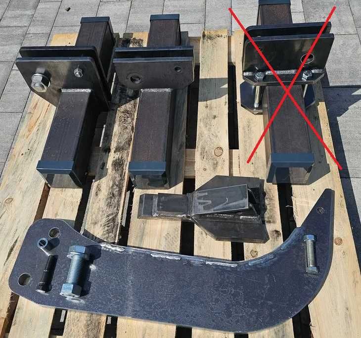 ząb łapa głębosza 800-870mm + mocowanie + dłuto + wzmocnienie cały komplet