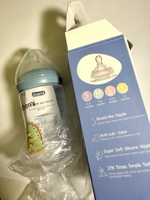Oberni/Babydream - Дитячі пляшечки набір 2 шт (0+ та 3-6 міс) антиколікові BPA Free