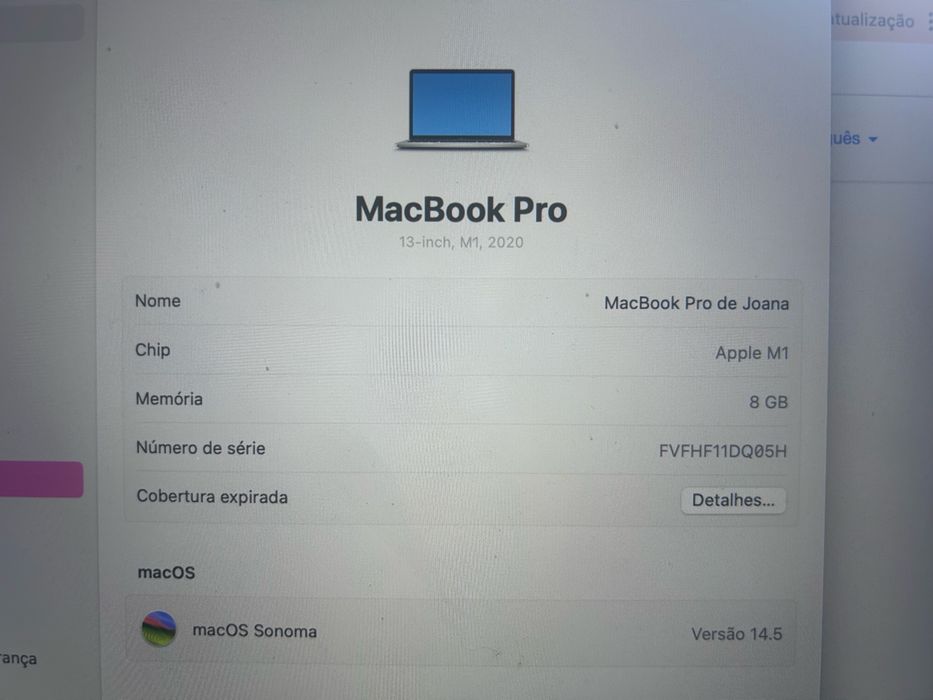MacBook Pro 13” (2020) – Chip M1 | Excelente Estado